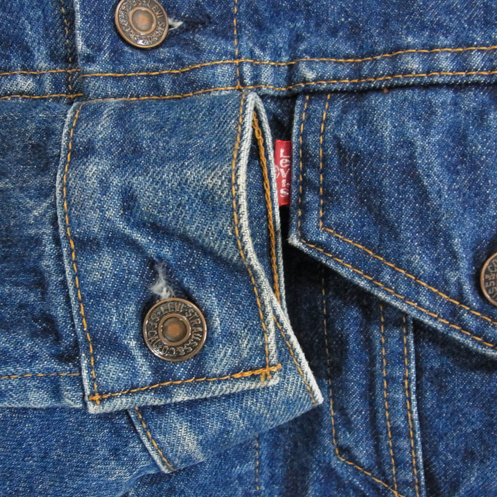 Levi's リーバイス 70505 0217 90s ボタン裏H07 バック刺繍カスタム デニム ジャケット インディゴブルー系 40【中古】