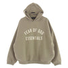 FEAR OF GOD フィアオブゴッド ESSENTIALS エッセンシャルズ 8312-343-2207 ロゴ フリース フーディー パーカー ブラウン系 L【中古】