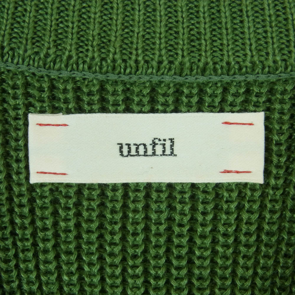 unfil WOSP-UM205 リネン ニット ベスト 日本製 グリーン系 4【中古】