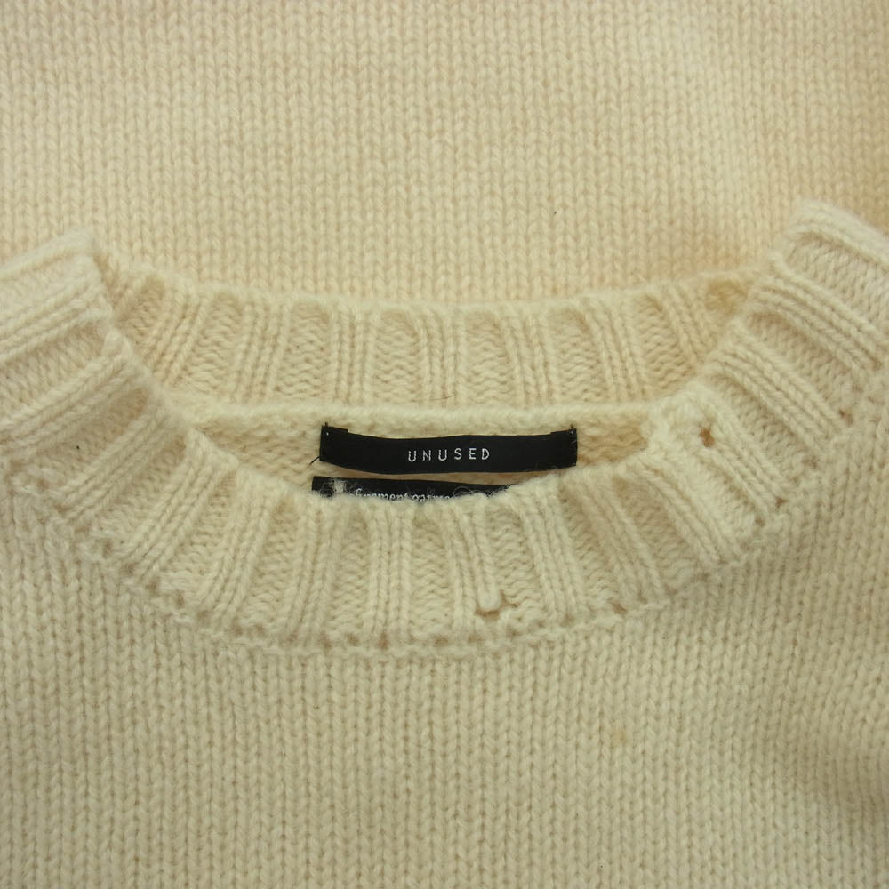 UNUSED アンユーズド US1925 3g crew neck damage knit クルーネック 