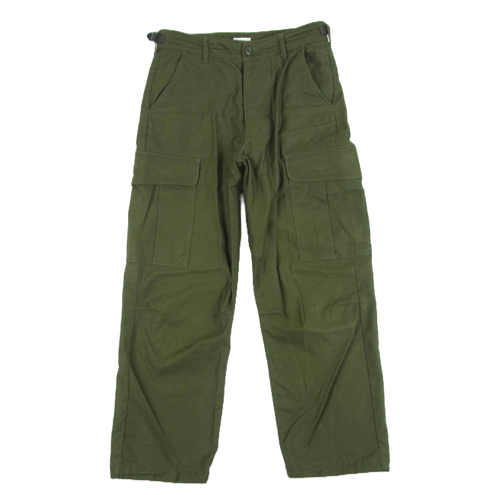 シオタ PTLME-104M スビン コットン ウェザー ジャングル ファティーグ パンツ 日本製 モスグリーン系 4【中古】