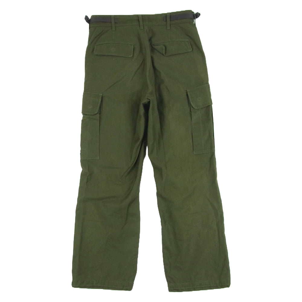 シオタ PTLME-104M スビン コットン ウェザー ジャングル ファティーグ パンツ 日本製 モスグリーン系 4【中古】