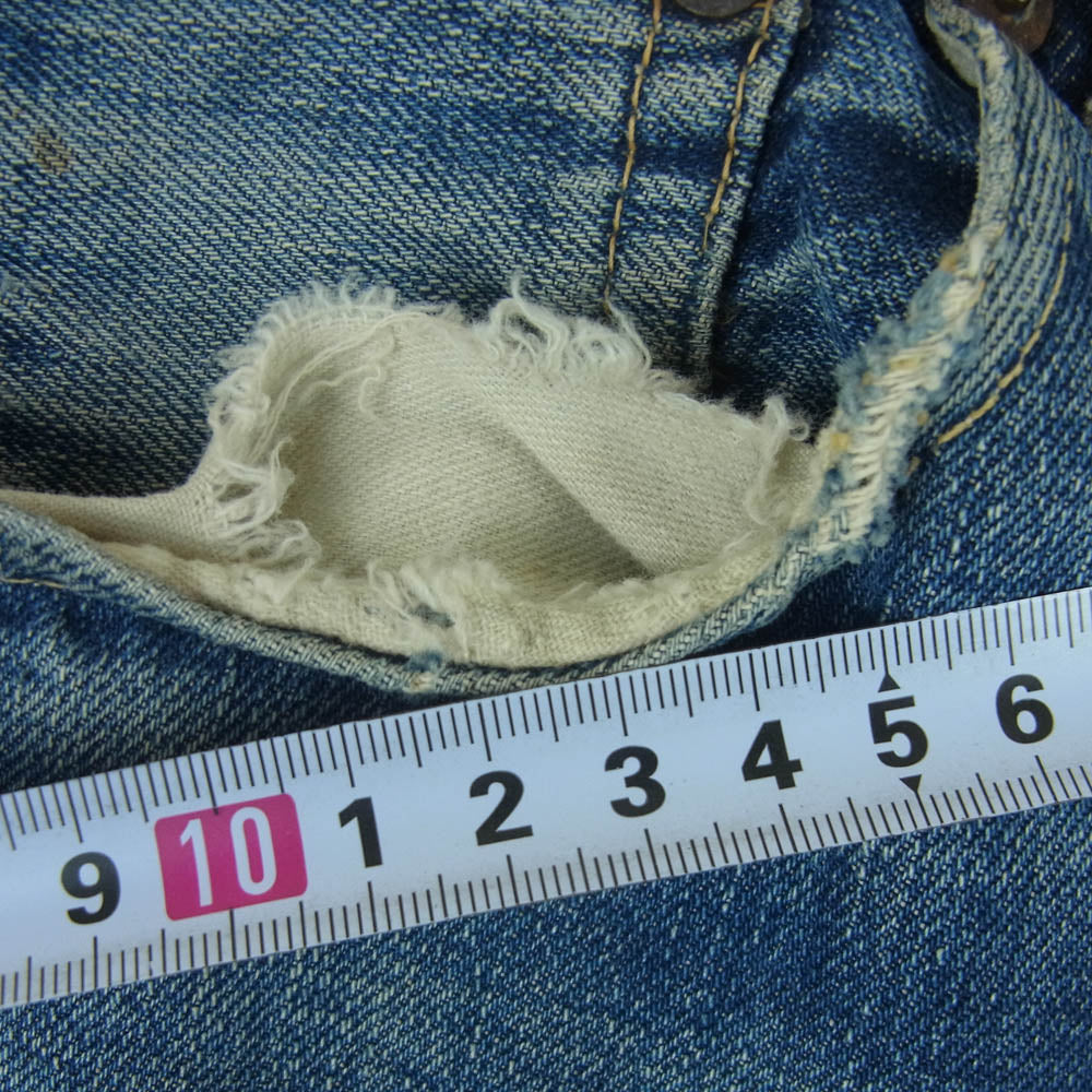 Levi's リーバイス 50s 501XX ボタン裏刻印12 隠しリベット刻印14  オフセット デニム パンツ ジーンズ インディゴブルー系 サイズ表記なし【中古】