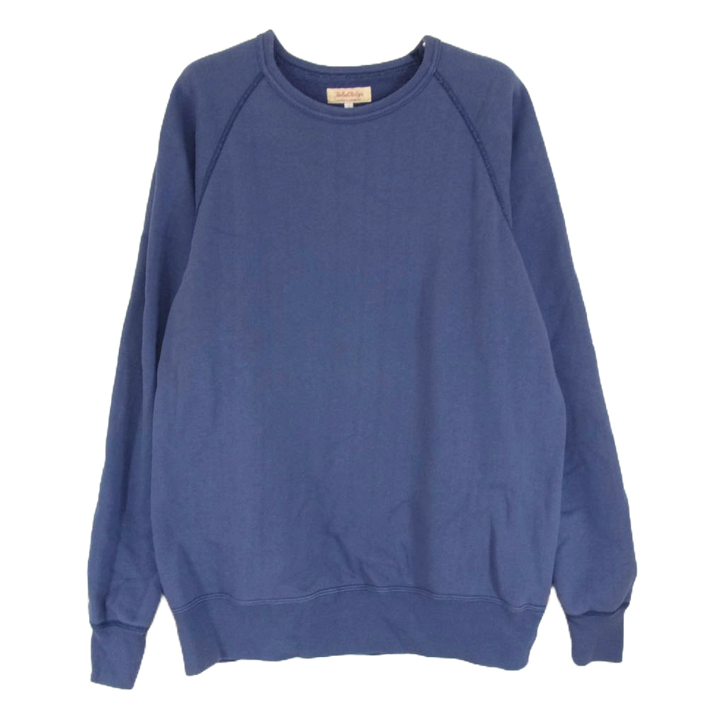 The REAL McCOY'S ザリアルマッコイズ 9oz. Loopwheel ラグランスリーブ スウェット ブルー系 L【中古】