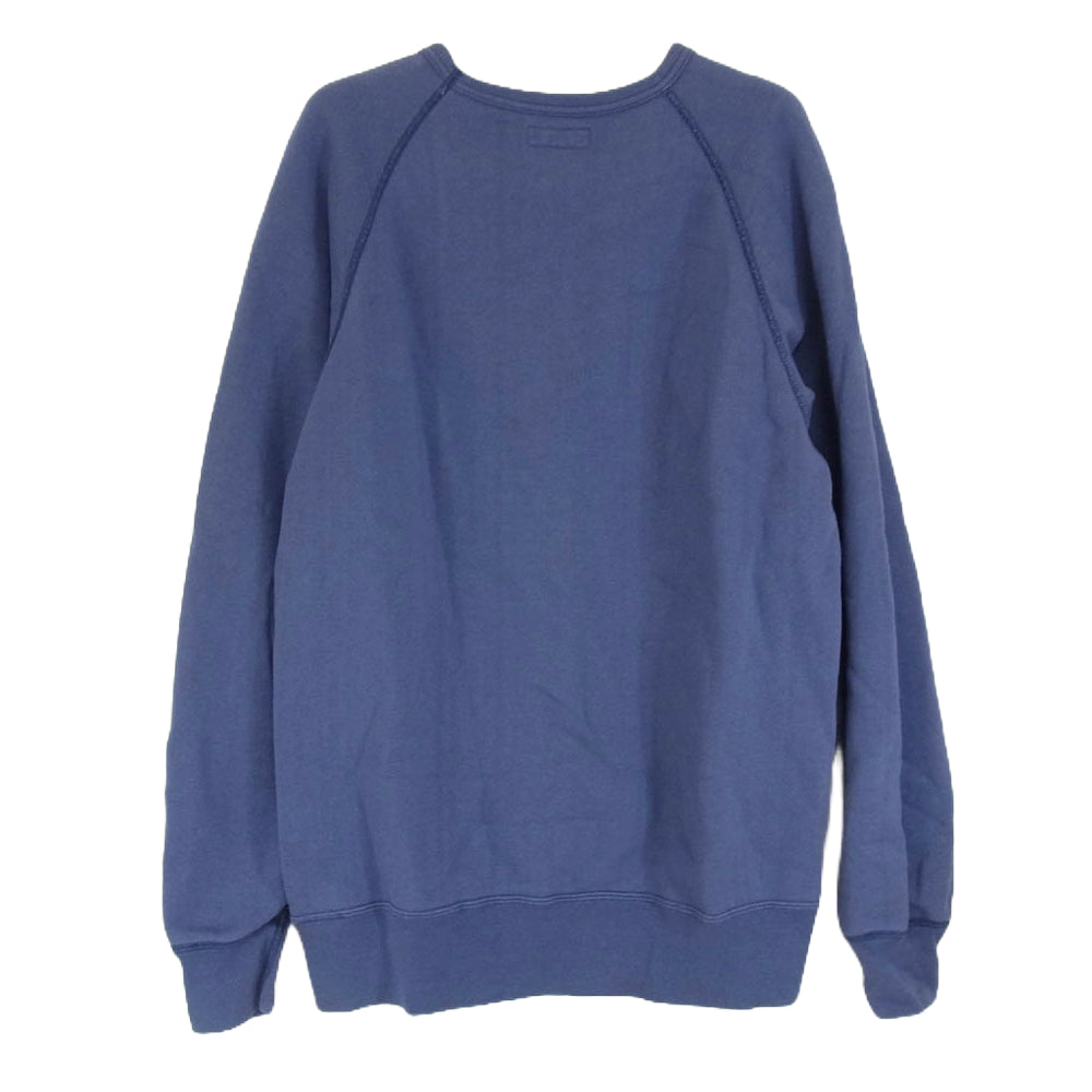 The REAL McCOY'S ザリアルマッコイズ 9oz. Loopwheel ラグランスリーブ スウェット ブルー系 L【中古】