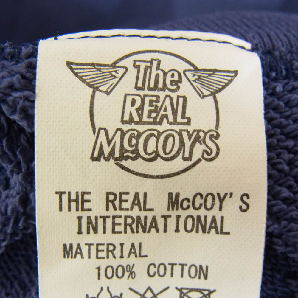 The REAL McCOY'S ザリアルマッコイズ 9oz. Loopwheel ラグランスリーブ スウェット ブルー系 L【中古】