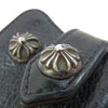 CHROME HEARTS クロムハーツ（原本無） KEY CASE クロスボール ボタン レザー キーケース ブラック系【中古】