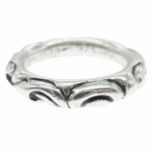 CHROME HEARTS クロムハーツ（原本無） SCRL BAND スクロール バンド リング シルバー系 約19号【中古】