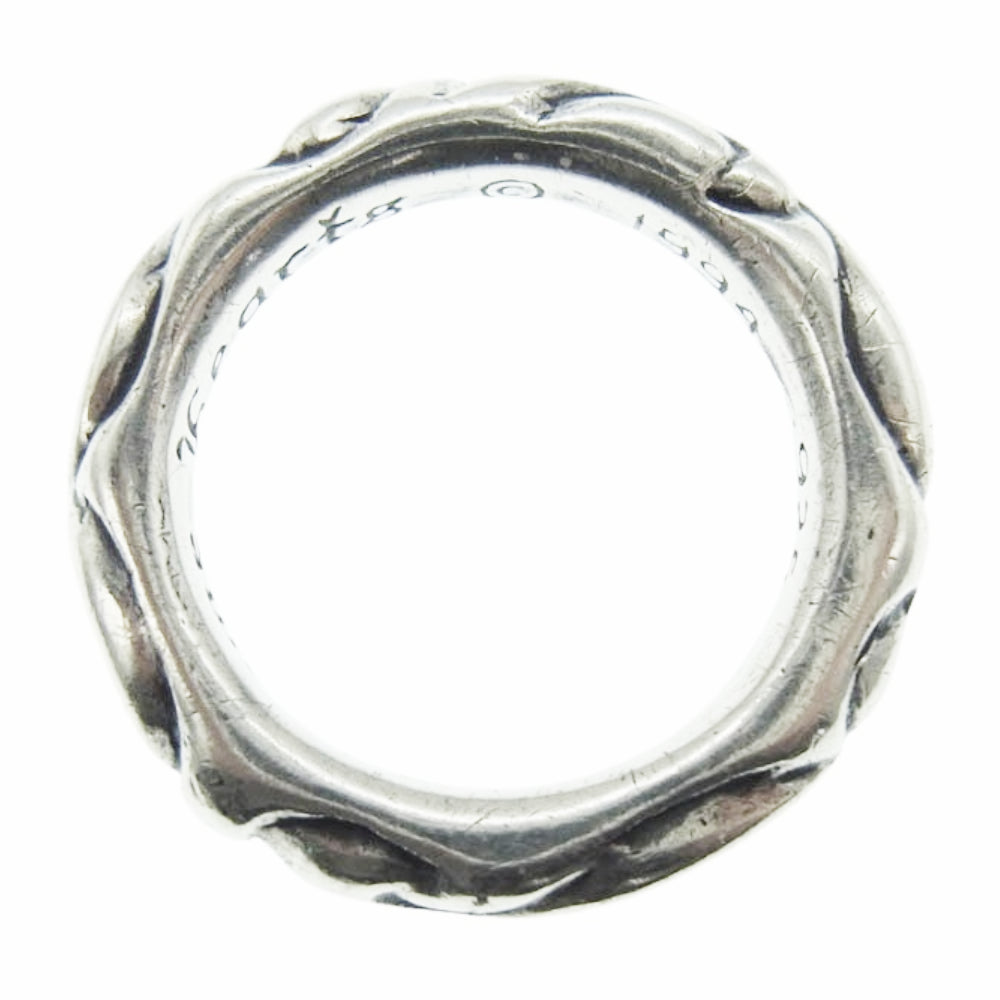 CHROME HEARTS クロムハーツ（原本無） SCRL BAND スクロール バンド リング シルバー系 約19号【中古】