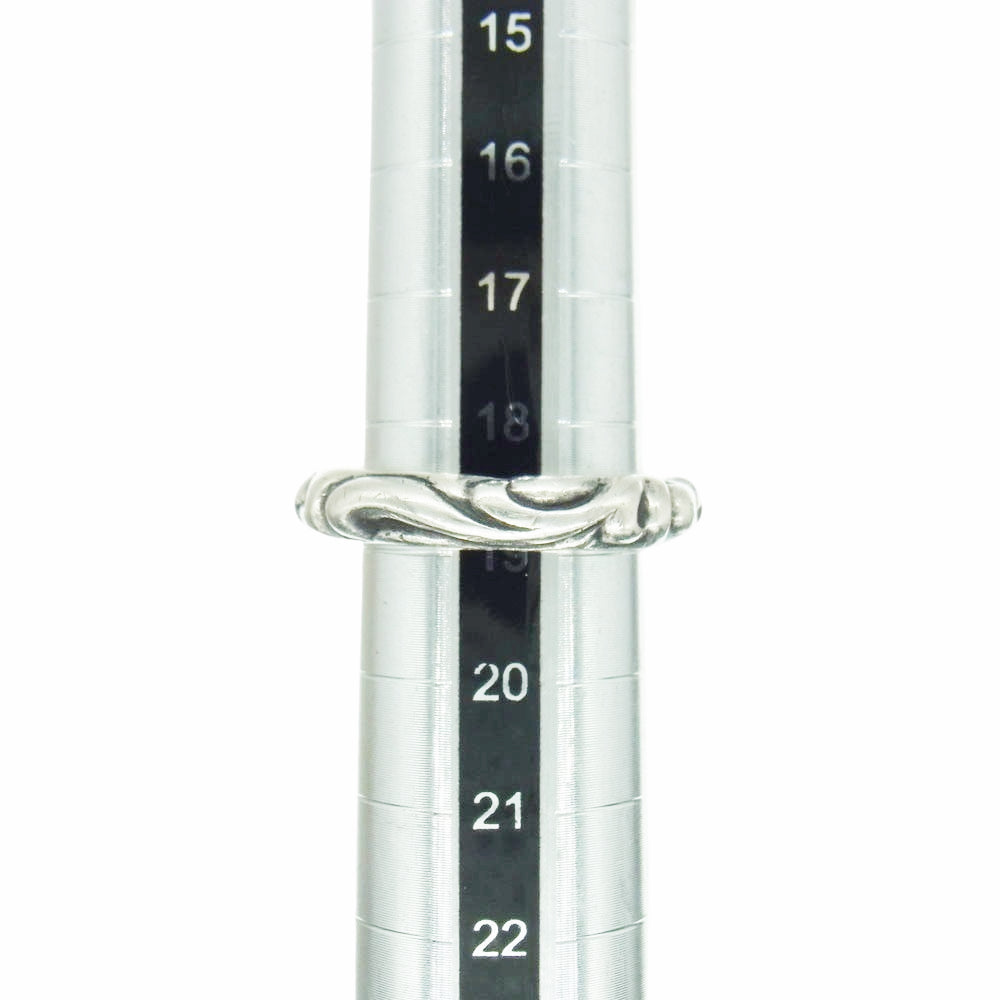 CHROME HEARTS クロムハーツ（原本無） SCRL BAND スクロール バンド リング シルバー系 約19号【中古】