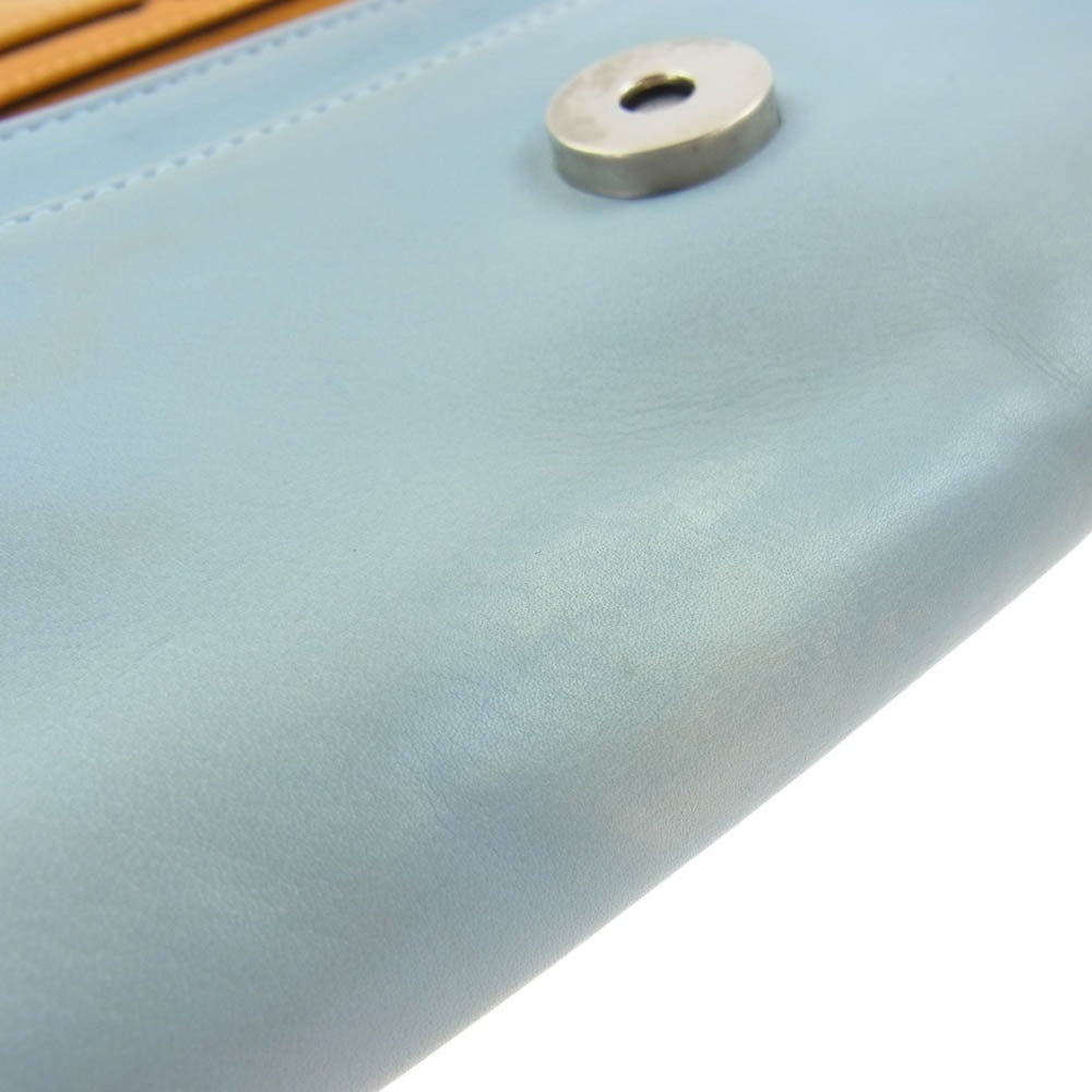 CHROME HEARTS クロムハーツ（原本無） JUDY NOVELTY ジュディ ノベルティ クロスボールボタン レザー ロングウォレット 財布 シルバー系【中古】