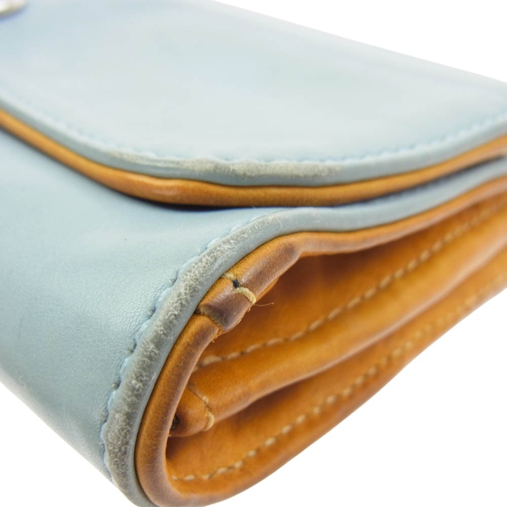 CHROME HEARTS クロムハーツ（原本無） JUDY NOVELTY ジュディ ノベルティ クロスボールボタン レザー ロングウォレット 財布 シルバー系【中古】