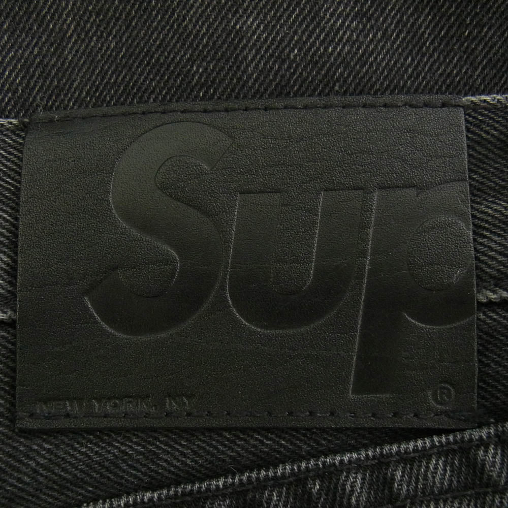 Supreme シュプリーム Stone Washed Slim ストーン ウォッシュ スリム デニムパンツ ブラック系 34【中古】