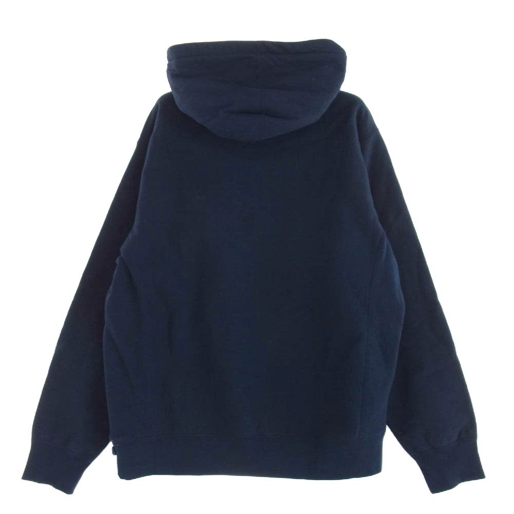 Supreme シュプリーム 18FW Classic Script Hooded Sweatshirt クラシック スクリプト ロゴ刺繍 フーデッド スウェット パーカー ネイビー系 L【中古】