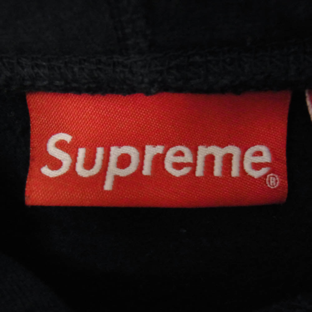 Supreme シュプリーム 18FW Classic Script Hooded Sweatshirt クラシック スクリプト ロゴ刺繍 フーデッド スウェット パーカー ネイビー系 L【中古】