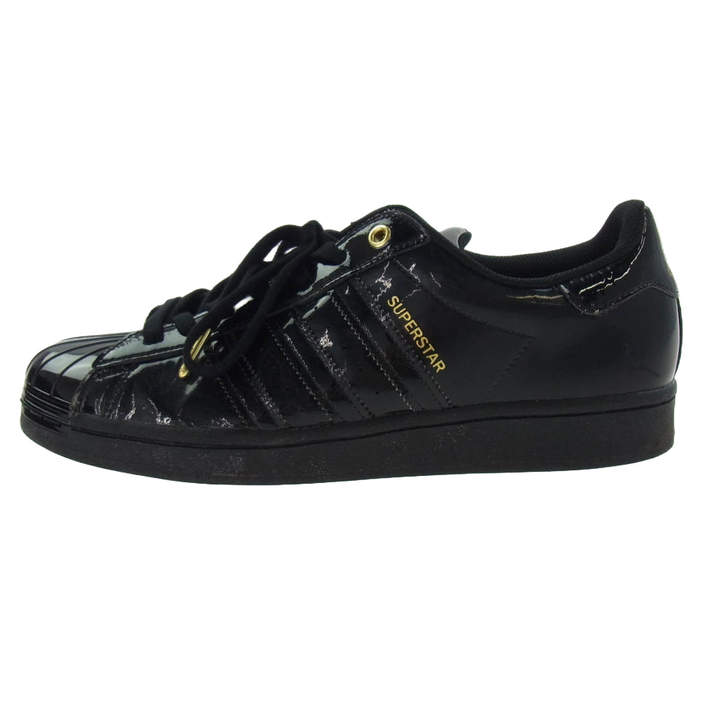 adidas アディダス FV3299 SUPER STAR スーパースター エナメル スニーカー ブラック系 27.5cm【中古】