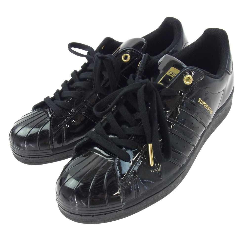 adidas アディダス FV3299 SUPER STAR スーパースター エナメル スニーカー ブラック系 27.5cm【中古】