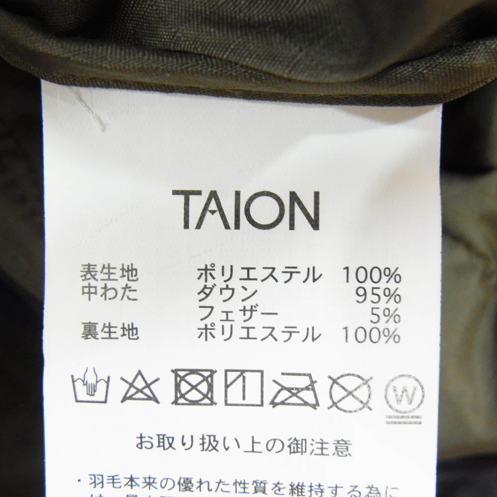 タイオン DOWN PANTS ダウン キルティング パンツ ブラック系 サイズ表記無【中古】