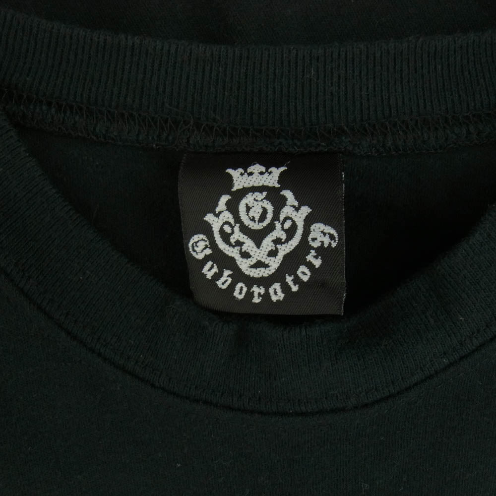 GABOR ガボール GABORATORY ガボラトリー USA製 クロス プリント 半袖 Tシャツ ブラック系【中古】