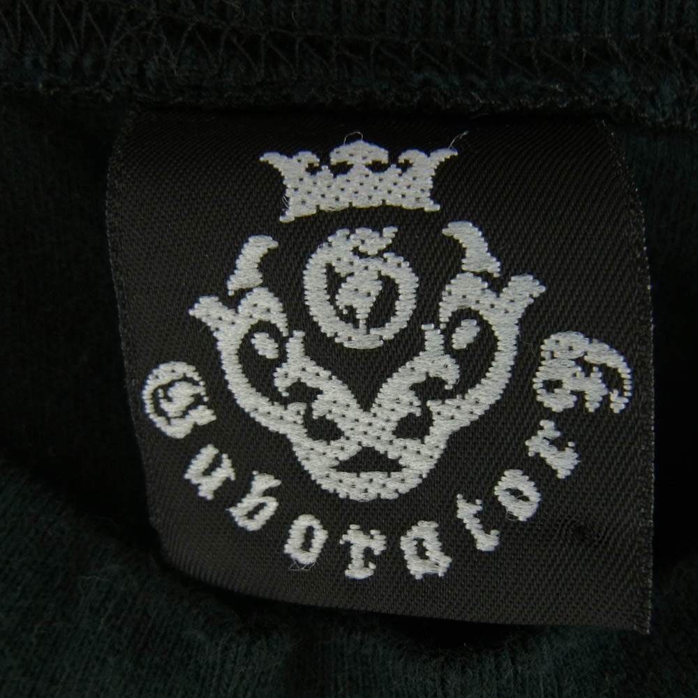 GABOR ガボール GABORATORY ガボラトリー USA製 クロス プリント 半袖 Tシャツ ブラック系【中古】