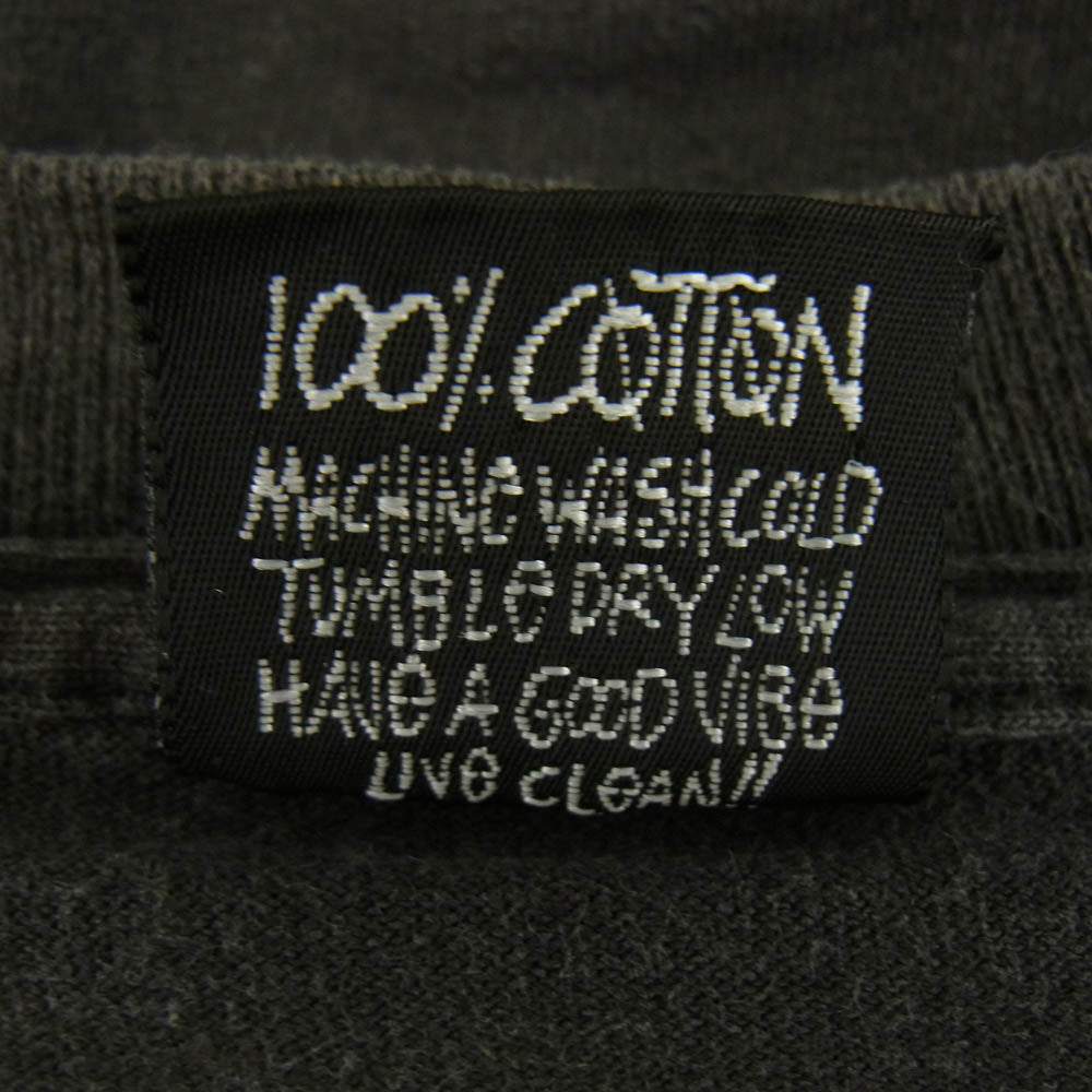 STUSSY ステューシー 80s USA製 OLD アメリカ製 オールド 黒タグ 初期 ドラゴン バック プリント 半袖 Tシャツ グレー系 XL【中古】
