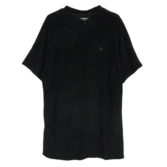 1piu1uguale3 ウノピュウノウグァーレトレ RELAX リラックス ロゴパイル地 半袖 Tシャツ ブラック系 XXL【中古】