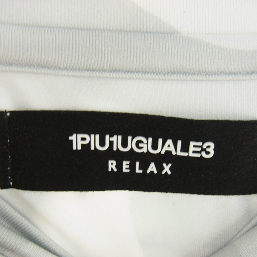 1piu1uguale3 ウノピュウノウグァーレトレ UST-23032 RELAX リラックス カモフラ柄 ラッシュガード 半袖 Tシャツ グレー グレー系 ホワイト系 XL【中古】