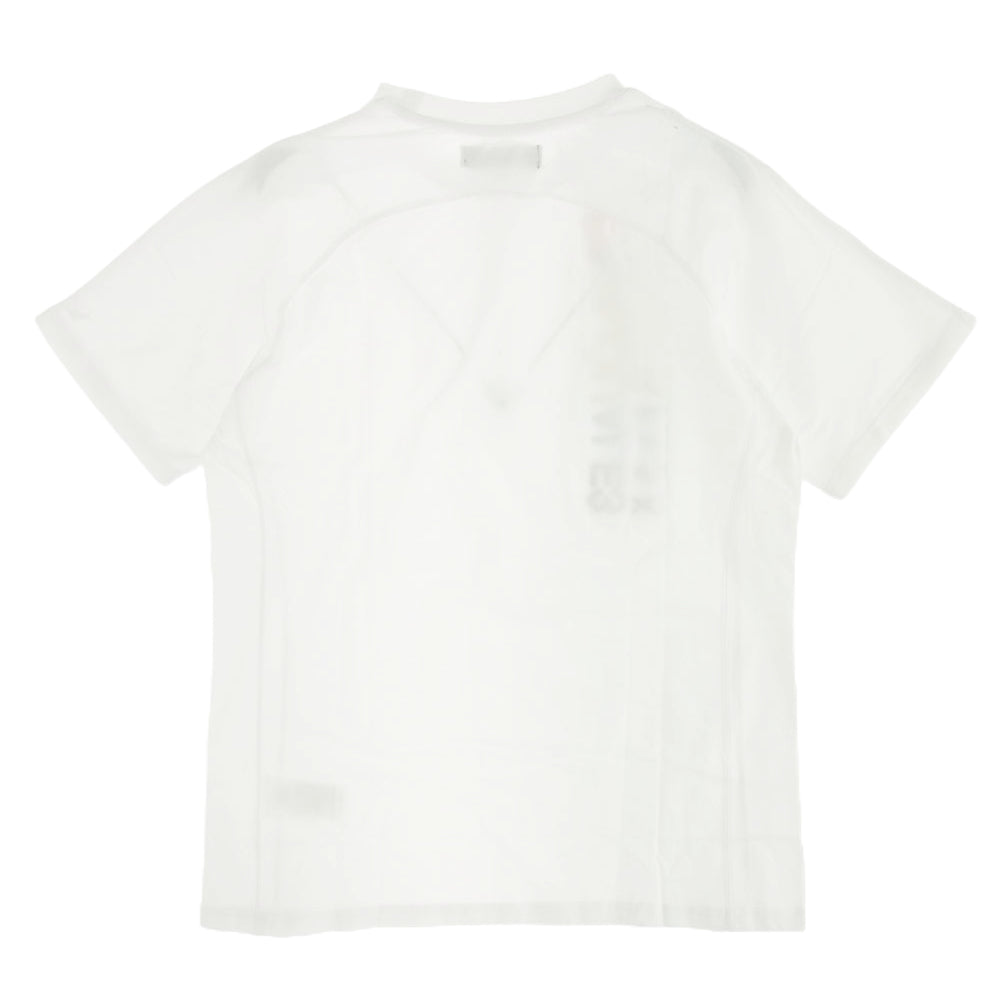 1piu1uguale3 ウノピュウノウグァーレトレ RELAX リラックス レインボーカラーパイルロゴ クルーネック Tシャツ ホワイト系 XL【中古】