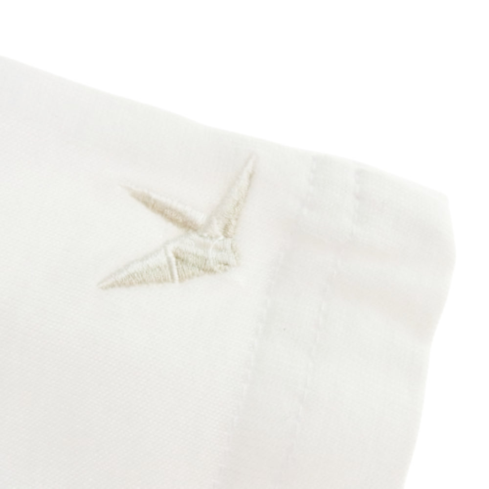 1piu1uguale3 ウノピュウノウグァーレトレ RELAX リラックス レインボーカラーパイルロゴ クルーネック Tシャツ ホワイト系 XL【中古】