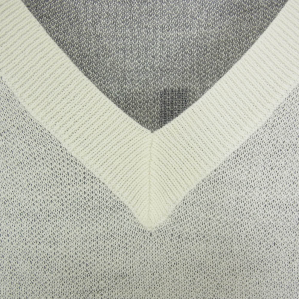 1piu1uguale3 ウノピュウノウグァーレトレ GOLF ゴルフ GRK068 WOA018 G.KNITVEST MESSAGGIO ロゴ ニット ベスト オフホワイト系 V【中古】