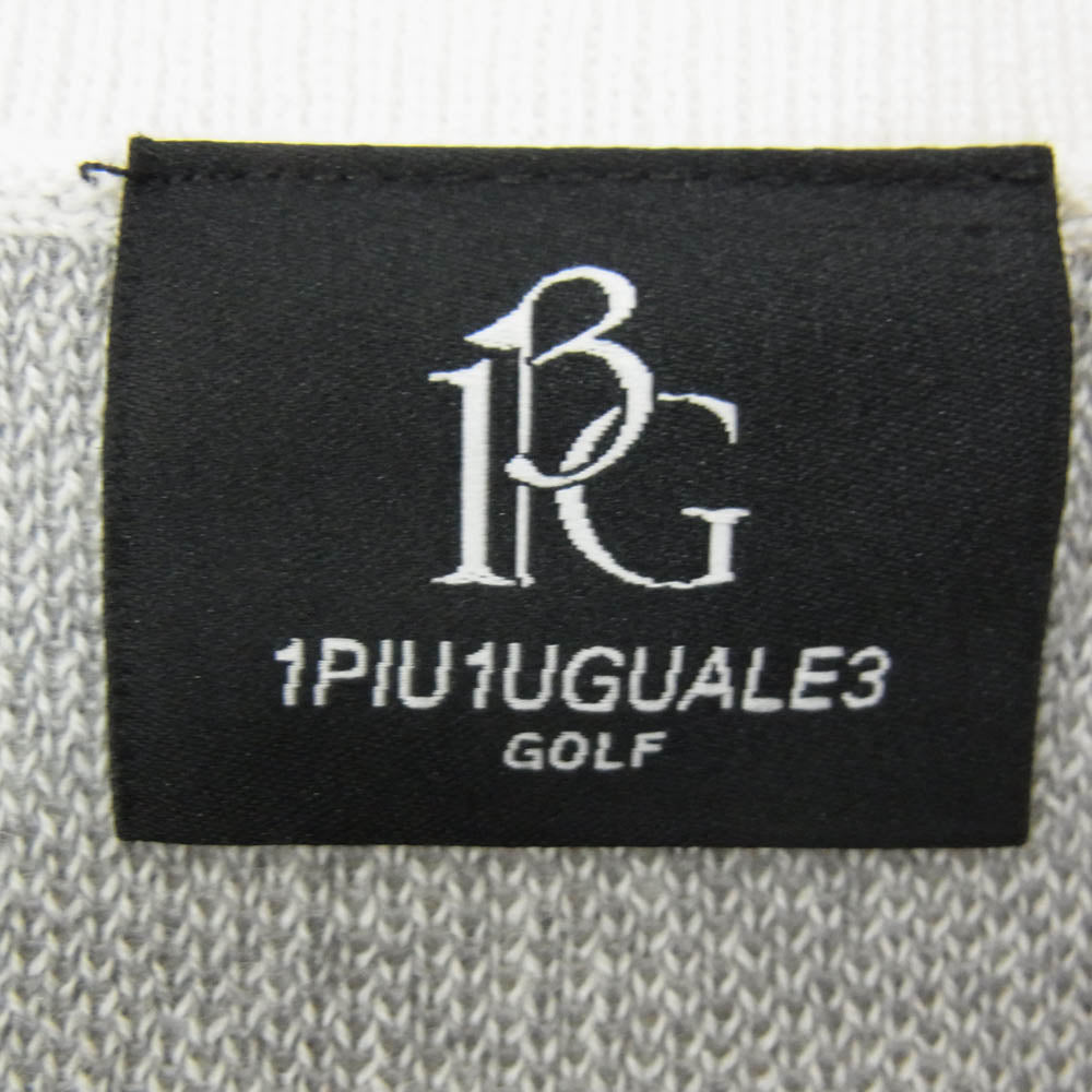 1piu1uguale3 ウノピュウノウグァーレトレ GOLF ゴルフ GRK068 WOA018 G.KNITVEST MESSAGGIO ロゴ ニット ベスト オフホワイト系 V【中古】