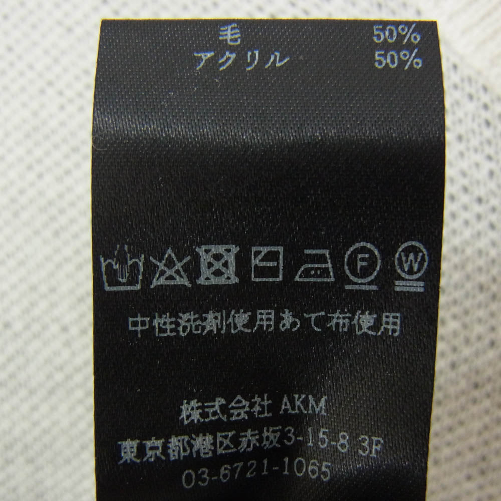 1piu1uguale3 ウノピュウノウグァーレトレ GOLF ゴルフ GRK068 WOA018 G.KNITVEST MESSAGGIO ロゴ ニット ベスト オフホワイト系 V【中古】