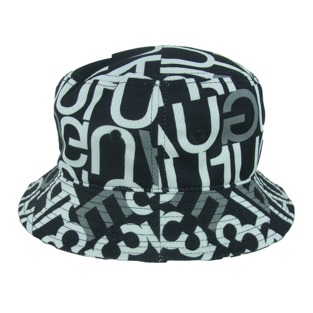 1piu1uguale3 ウノピュウノウグァーレトレ GRG302 POE398 BUCKET HAT FULL LOGO MIX フルロゴ ミックス バケットハット 帽子 ブラック系 ホワイト系 99 F【中古】