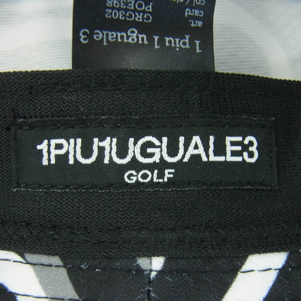 1piu1uguale3 ウノピュウノウグァーレトレ GRG302 POE398 BUCKET HAT FULL LOGO MIX フルロゴ ミックス バケットハット 帽子 ブラック系 ホワイト系 99 F【中古】