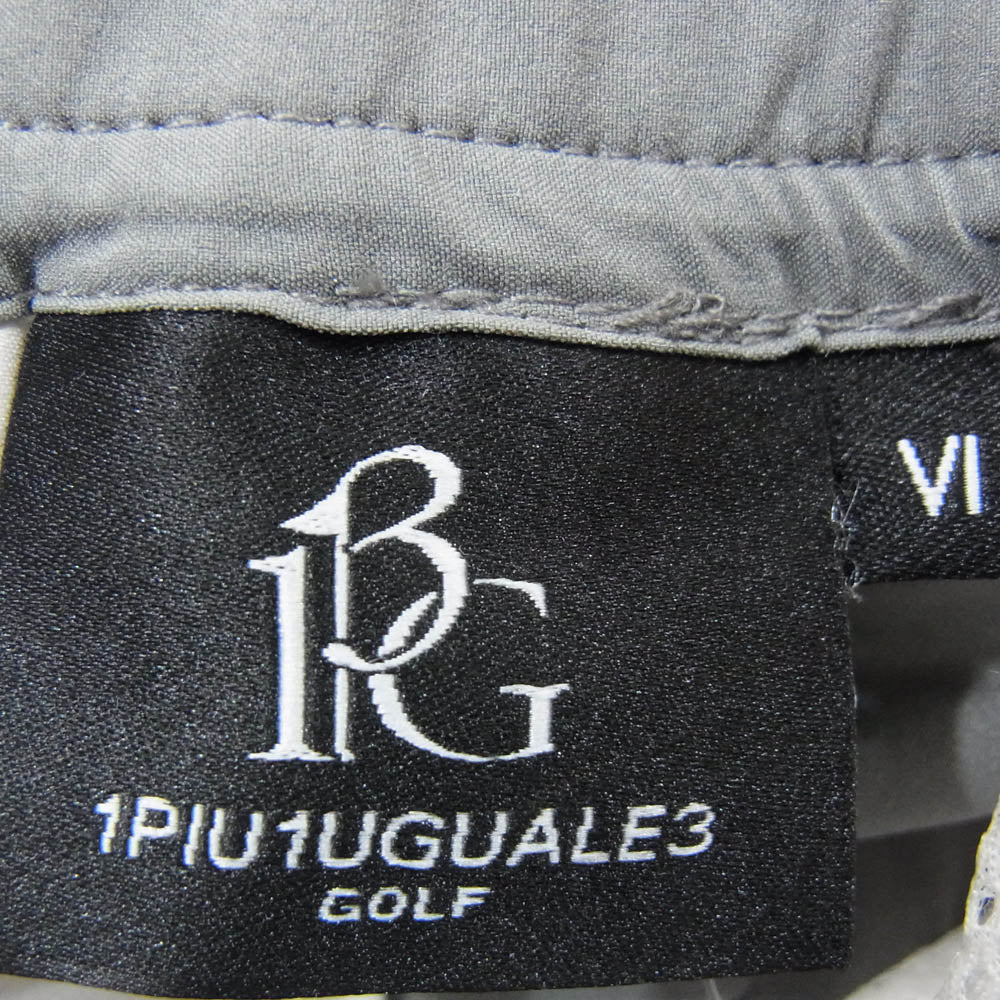 1piu1uguale3 ウノピュウノウグァーレトレ GRP094 POE395 GOLF ゴルフ CRAZY RIB PANTS クレイジー リブ パンツ グレー系 VI【中古】