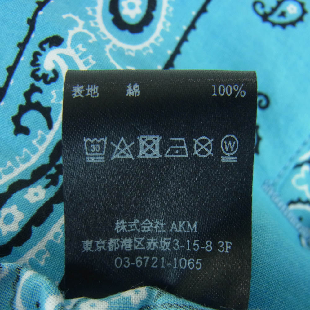 1piu1uguale3 ウノピュウノウグァーレトレ MRP527 COT349 HOLIDAY SHORTS ホリデー ペイズリー バンダナ ショーツ ハーフ ショート パンツ ライトブルー系 4【中古】