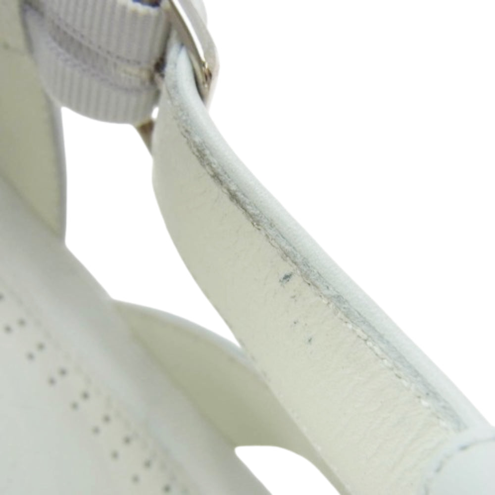 1piu1uguale3 ウノピュウノウグァーレトレ 113 GURKA SHOES グルカ サンダル レザー シューズ スニーカー ホワイト系 9【美品】【中古】