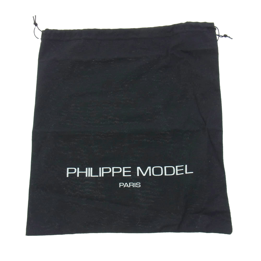 1piu1uguale3 ウノピュウノウグァーレトレ PHILIPPE MODEL フィリップモデル別注 TROPEZ DENIM USED加工 デニム スリッポン シューズ ダークネイビー系 42【美品】【中古】