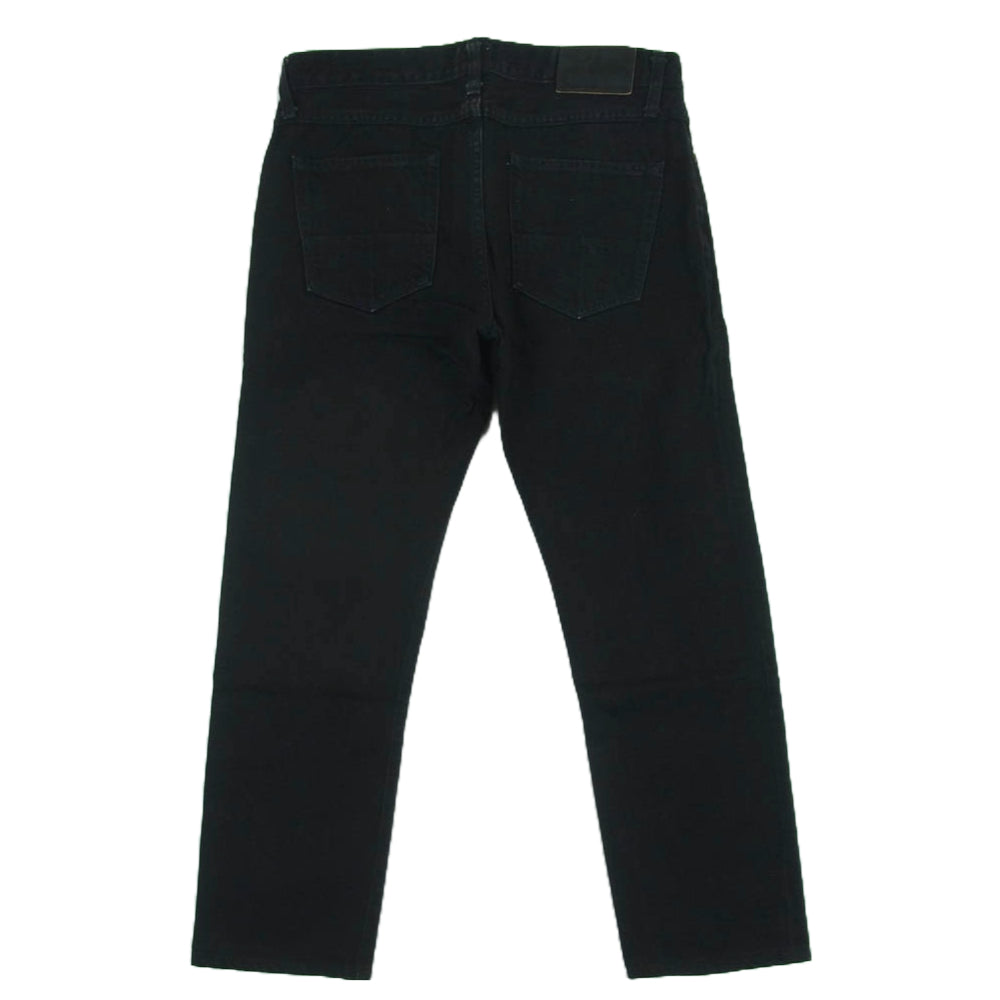 テラソン USA製 ブラック デニム パンツ コットン 牛革 ブラック系 34【中古】