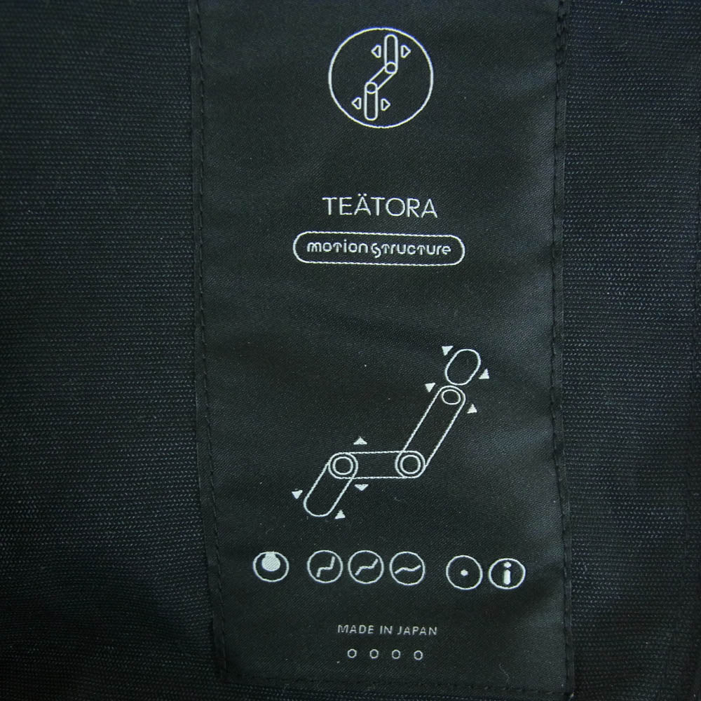 TEATORA テアトラ 23AW TT-004R-MS WALLET PANTS RESORT MOTION STRUCTURE ウォレット パンツ リゾートモーション ストラクチャー ブラック系 4【中古】