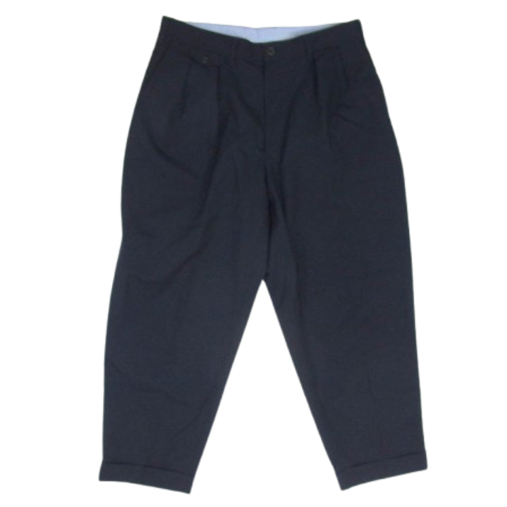 BEAMS ビームス 38-23-0125-277 2 Pleats Wool Tropical 2プリーツ ウール トロピカル スラックスパンツ ネイビー系 M【美品】【中古】
