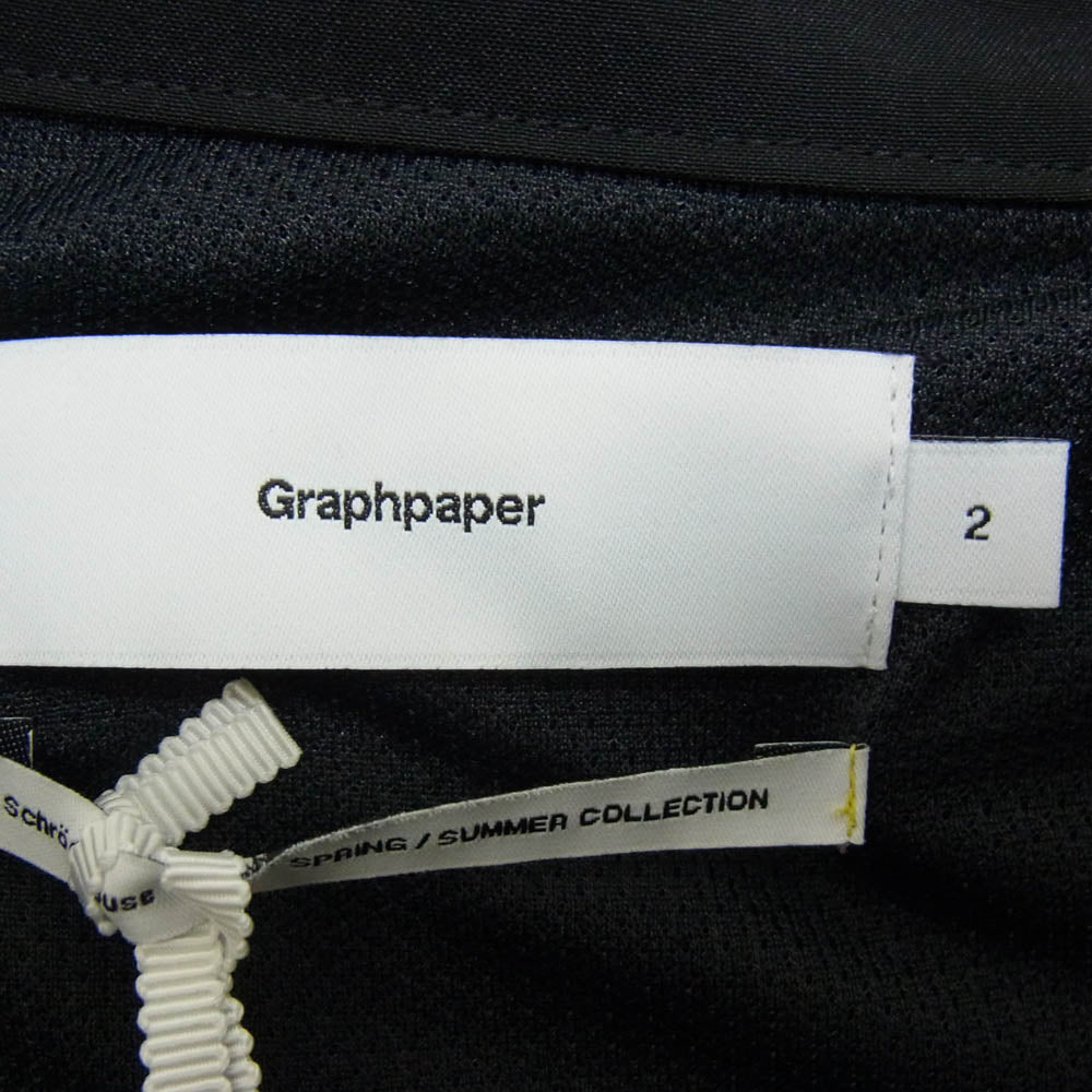 GRAPHPAPER グラフペーパー 23SS GM231-30025 Semi-Dull Poplin Stand Collar Blouson セミダルポプリン スタンド カラー ブルゾン ブラック系 2【中古】