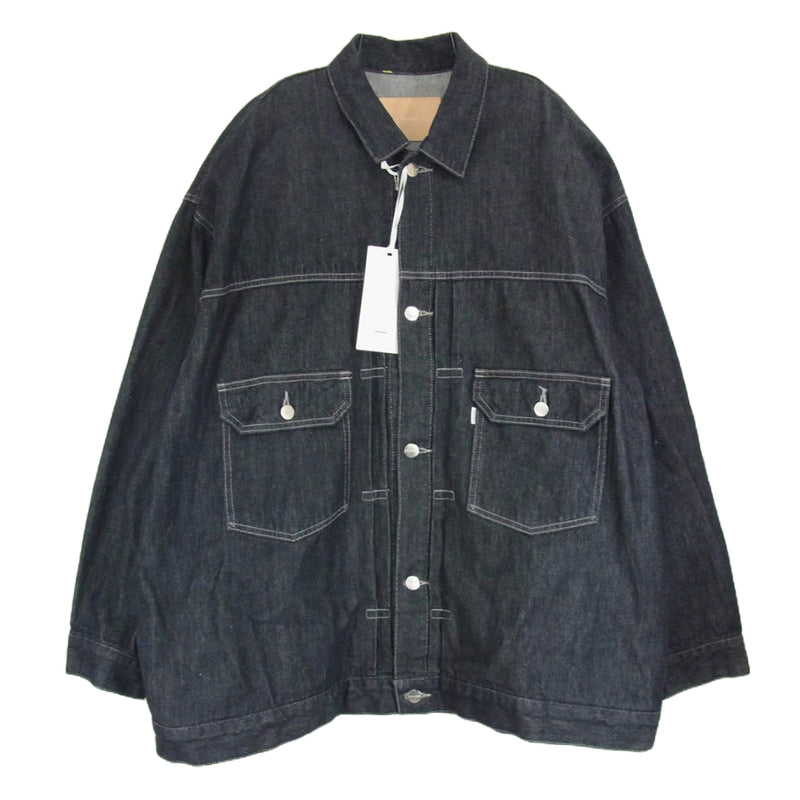 GRAPHPAPER グラフペーパー 23SS GU231-30114B Colorfast Denim Jacket カラー ファスト デニムジャケット ネイビー インディゴブルー系 2【美品】【中古】