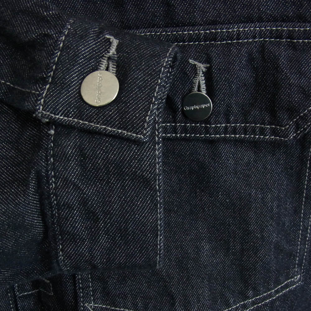 GRAPHPAPER グラフペーパー 23SS GU231-30114B Colorfast Denim Jacket カラー ファスト デニムジャケット ネイビー インディゴブルー系 2【美品】【中古】
