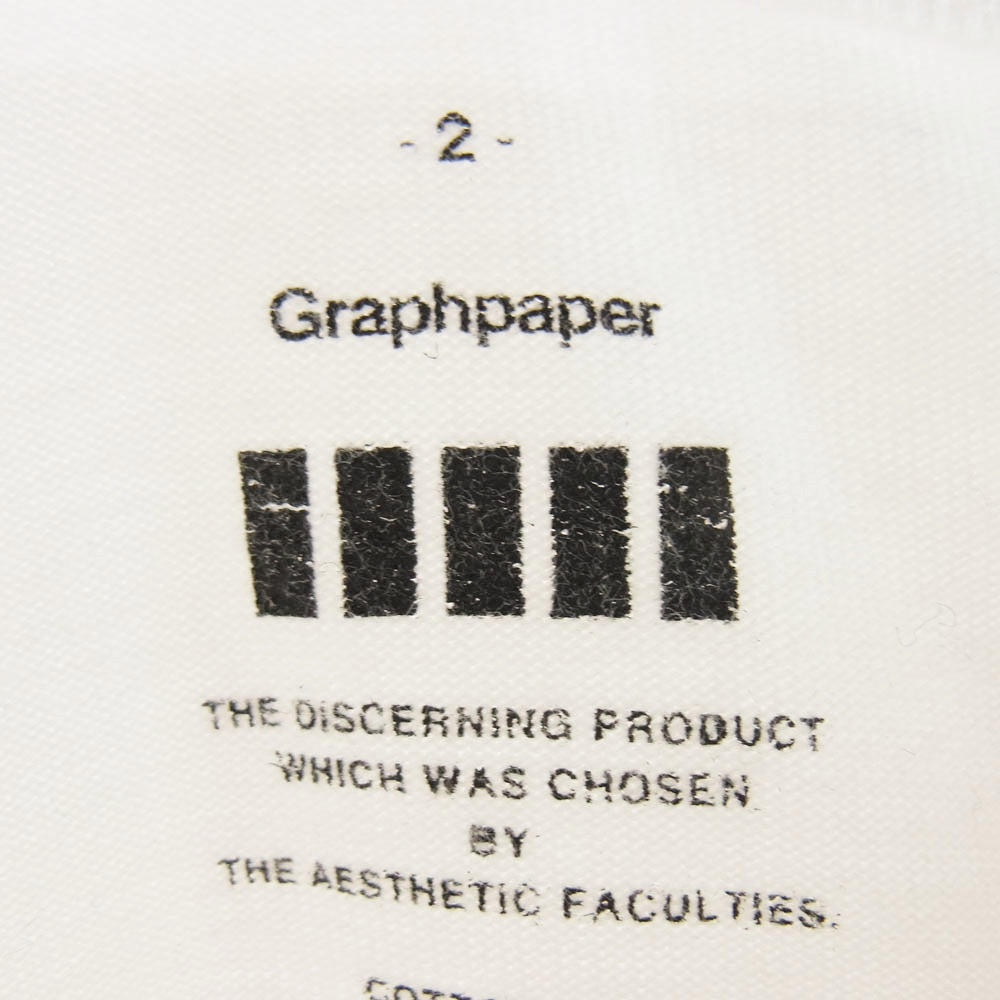 GRAPHPAPER グラフペーパー ロングスリーブ カットソー Tシャツ 長袖 ホワイト系 2【中古】