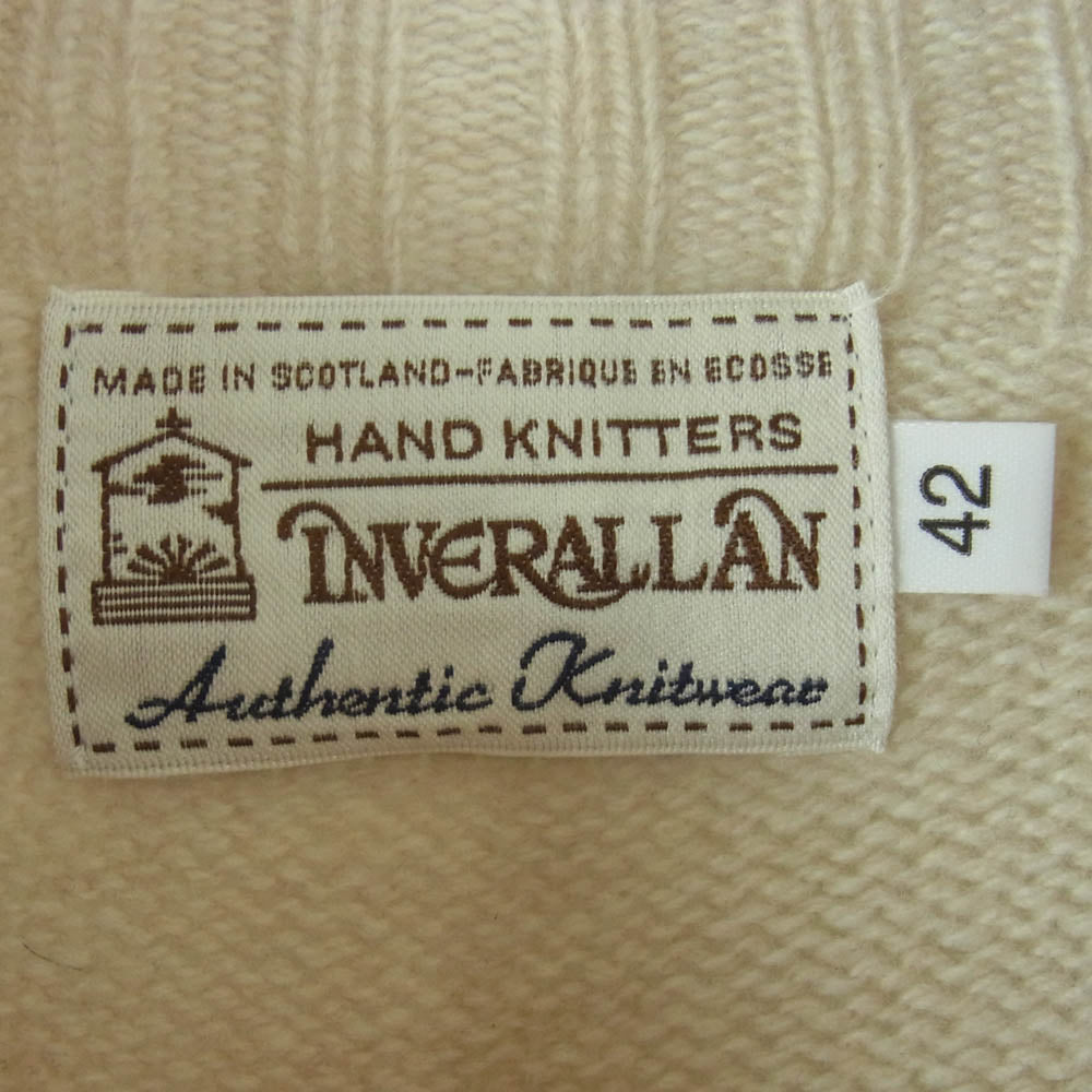 INVERALLAN インバーアラン 英国製 ウール タートルネック ニット セーター ベージュ系 42【中古】