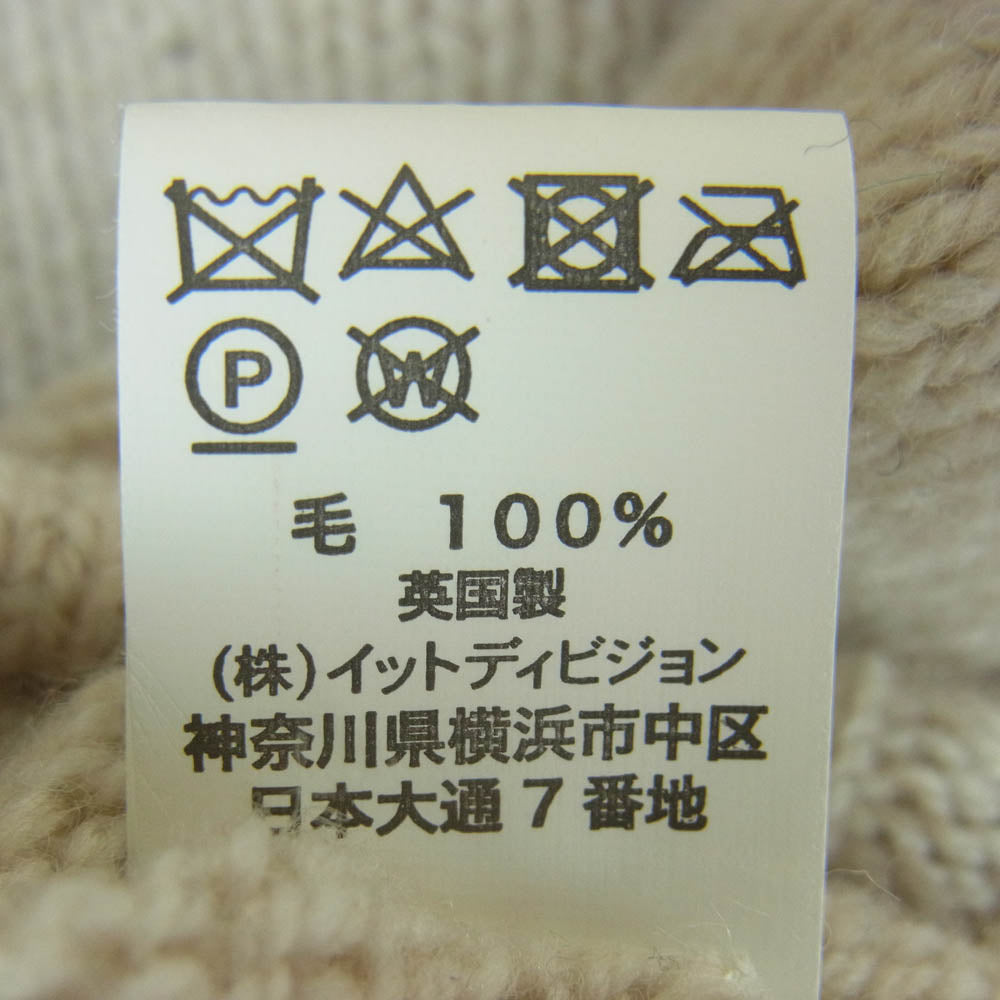 INVERALLAN インバーアラン 英国製 ウール タートルネック ニット セーター ベージュ系 42【中古】