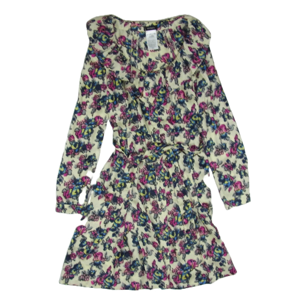 MAX&CO マックスアンドコー 花柄 フローラル フラワー 総柄 フリル 長袖 シャツ ワンピース マルチカラー系 44【中古】