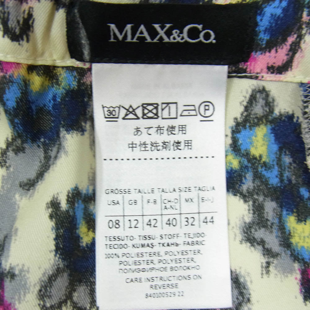 MAX&CO マックスアンドコー 花柄 フローラル フラワー 総柄 フリル 長袖 シャツ ワンピース マルチカラー系 44【中古】