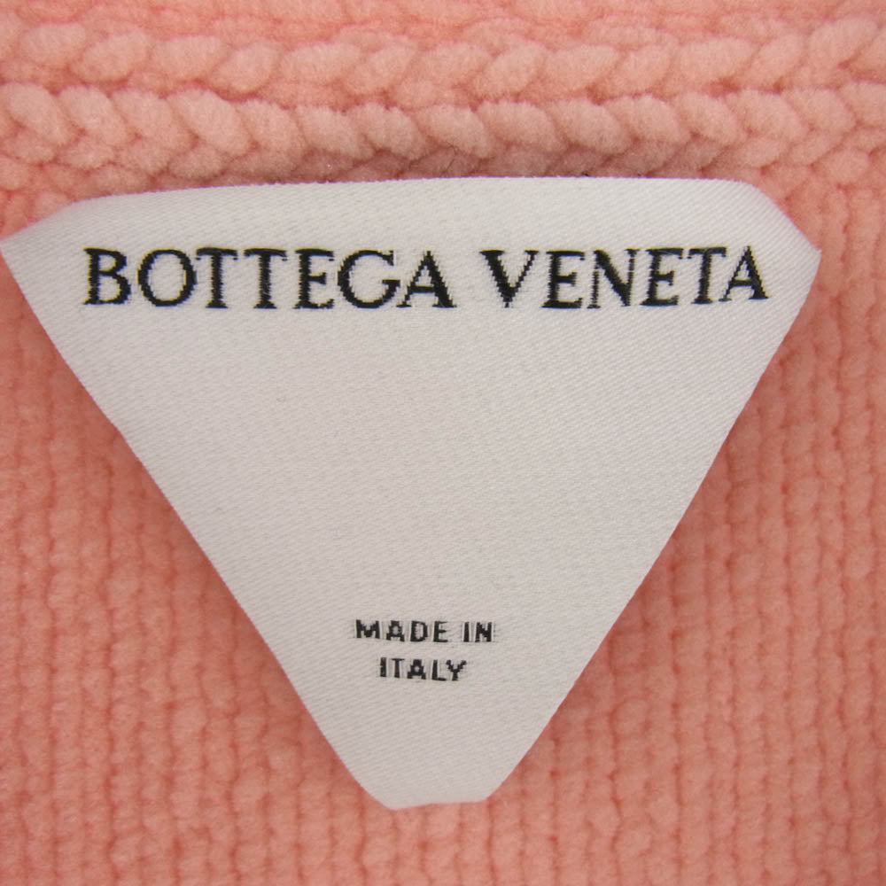 BOTTEGAVENETA ボッテガヴェネタ 689713 V1OX0 エンボスロゴ ローゲージ ナイロン ニット カーディガン サーモンピンク系 S【中古】
